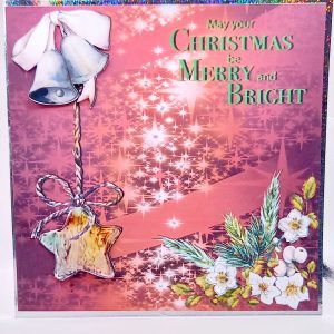 Large decoupaged Christmas card