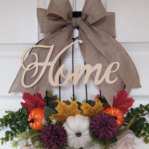 Beautiful pumpkin/ autumnal decorative door wreath.