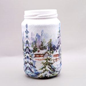 A hand decorated jar