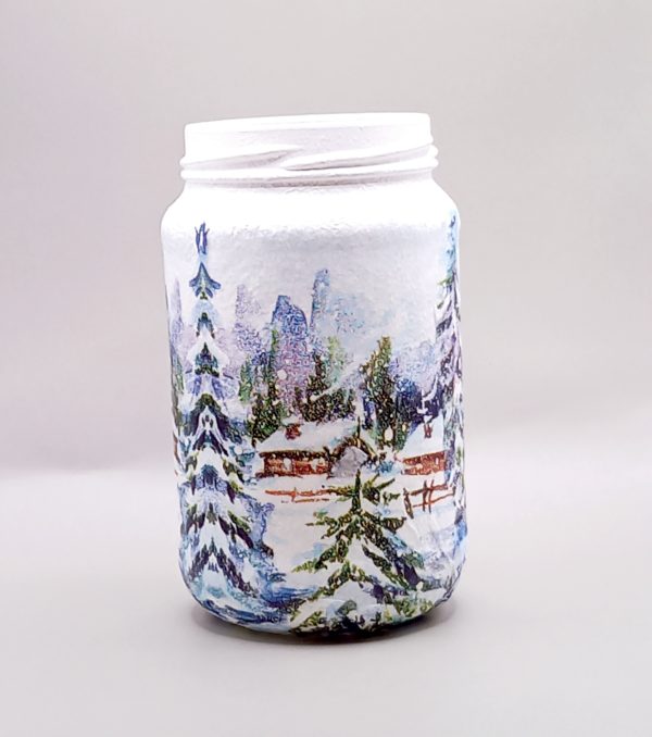 A hand decorated jar