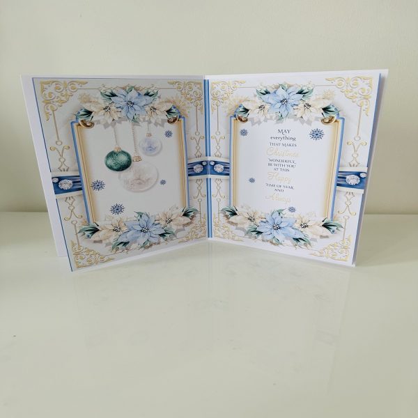 Handmade 3D decoupage Christmas Bauble Christmas Card - Image 3