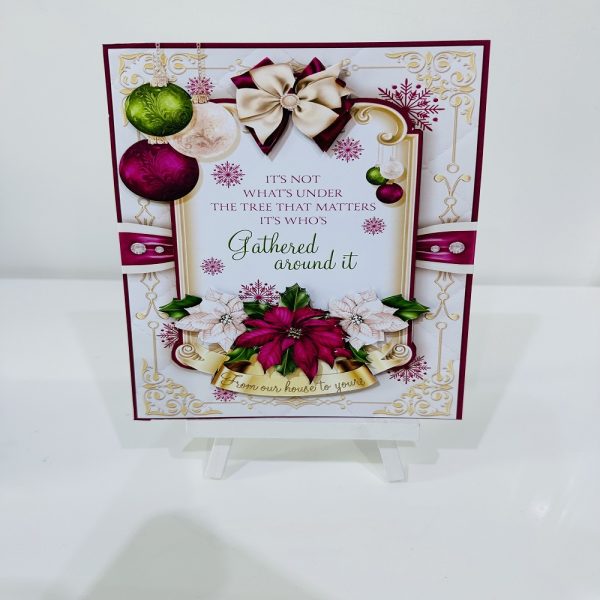 Handmade 3D decoupage Christmas Bauble Christmas Card