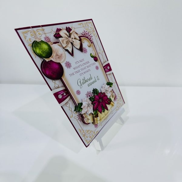 Handmade 3D decoupage Christmas Bauble Christmas Card - Image 2