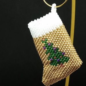 Gold Beaded Stocking