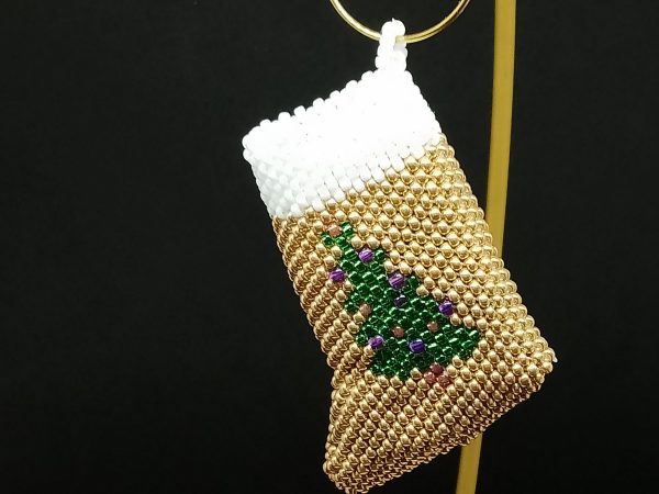 Gold Beaded Stocking