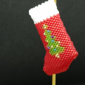 Red Beaded Stocking
