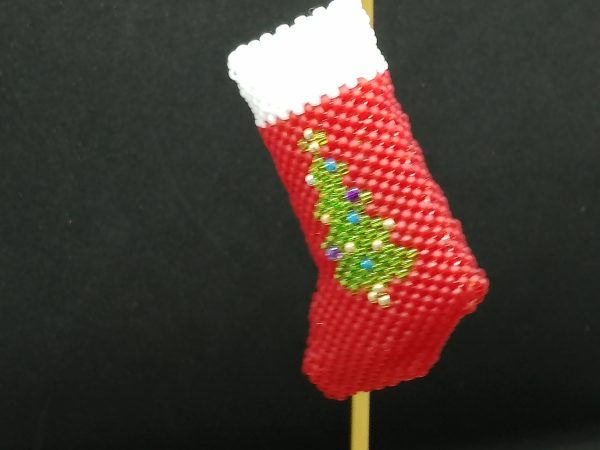 Red Beaded Stocking