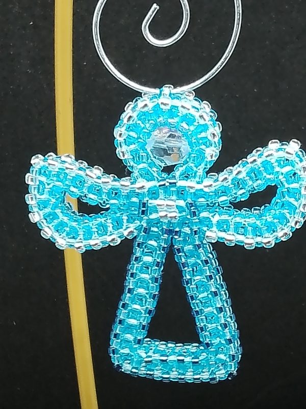 Blue Beaded Angel - Image 2