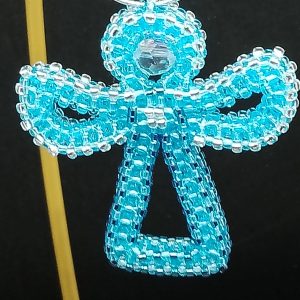 Blue Beaded Angel