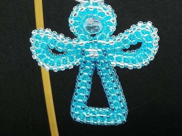 Blue Beaded Angel