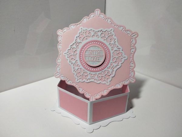 Hexagon Gift Box (pink & white)