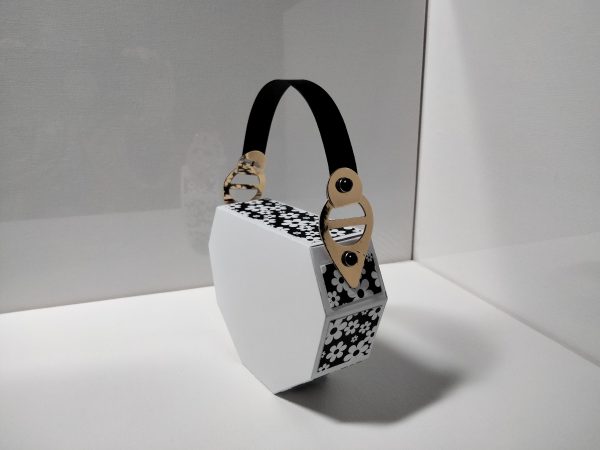Handbag Gift Bag (black & white floral) - Image 3