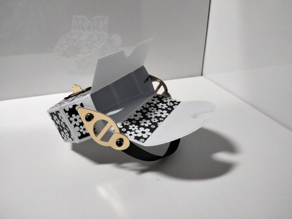 Handbag Gift Bag (black & white floral) - Image 5