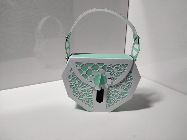 Handbag Gift Bag (white & green)