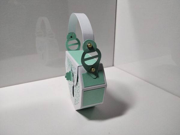 Handbag Gift Bag (white & green) - Image 2