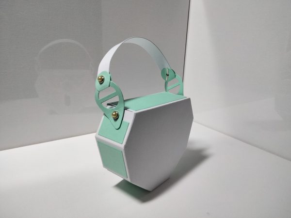 Handbag Gift Bag (white & green) - Image 3