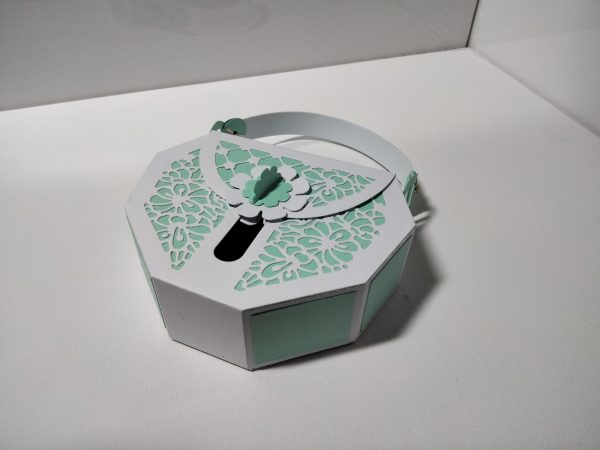 Handbag Gift Bag (white & green) - Image 4