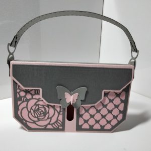 Handbag Gift Bag ( grey & pink )