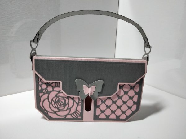 Handbag Gift Bag ( grey & pink )