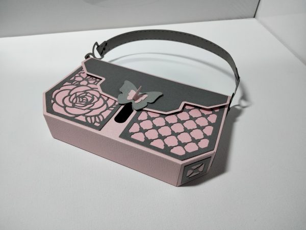 Handbag Gift Bag ( grey & pink ) - Image 3