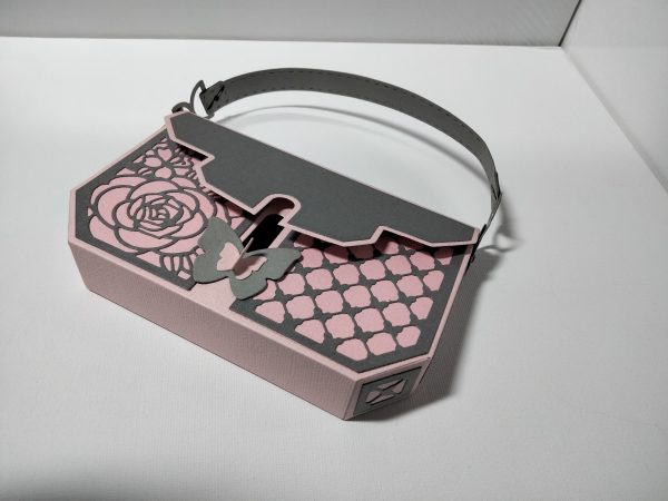 Handbag Gift Bag ( grey & pink ) - Image 4