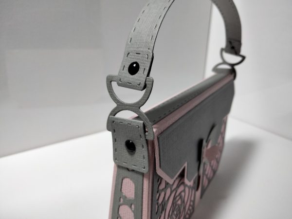 Handbag Gift Bag ( grey & pink ) - Image 8