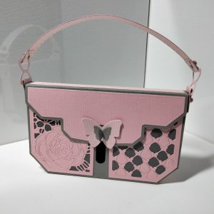 Handbag Gift Bag ( pink & grey )