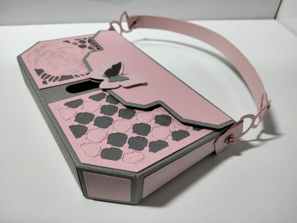 Handbag Gift Bag ( pink & grey ) - Image 2