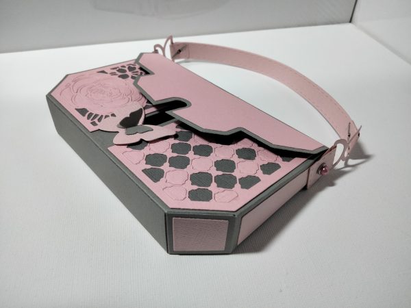 Handbag Gift Bag ( pink & grey ) - Image 3