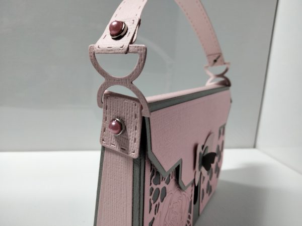 Handbag Gift Bag ( pink & grey ) - Image 4