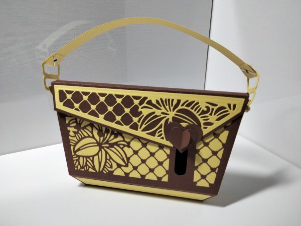 Handbag Gift Bag (brown & yellow)