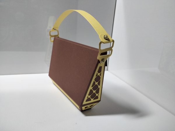 Handbag Gift Bag (brown & yellow) - Image 5