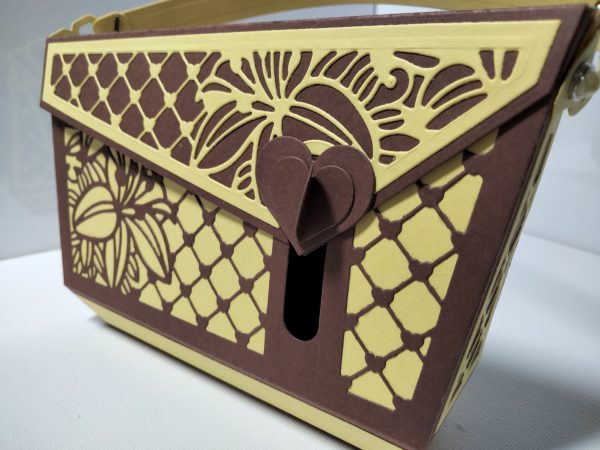 Handbag Gift Bag (brown & yellow) - Image 2