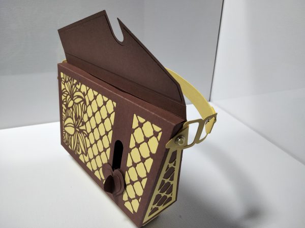 Handbag Gift Bag (brown & yellow) - Image 6