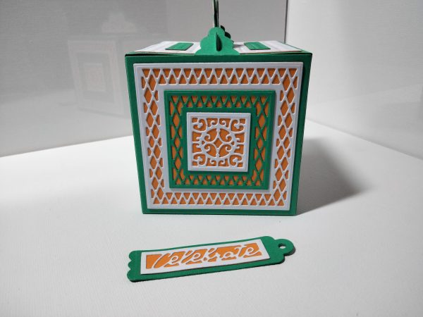 Gift Box (green & orange) - Image 2