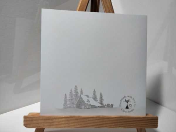Christmas Bauble Card (blue bow) - Image 2