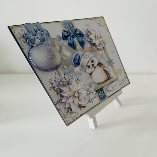 Handmade Owl Christmas card 3D decoupage | Stunning Christmas Card - Image 2