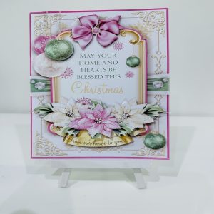 Bauble Pink Christmas card