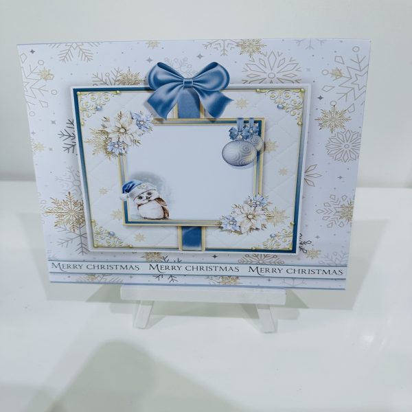 Handmade Owl Christmas card 3D decoupage | Stunning Christmas Card - Image 3