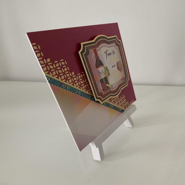 Handmade "Time to Relax and Wine Down" Greeting Card - Image 2
