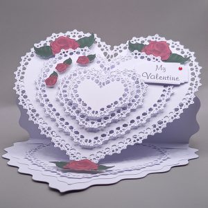 A very pretty handmade Valentines card