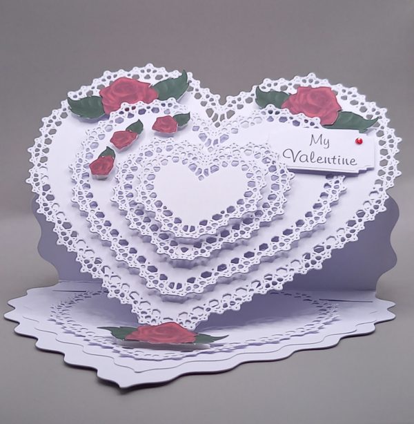 A very pretty handmade Valentines card