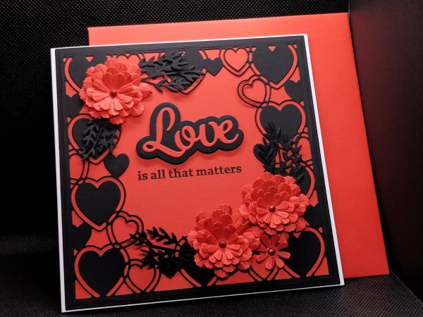 Valentine / Anniversary Card (red & black)