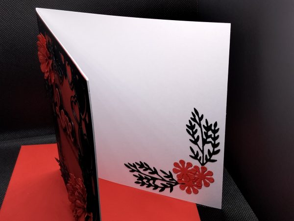 Valentine / Anniversary Card (red & black) - Image 5