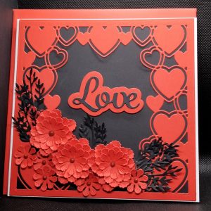 Valentine / Anniversary Card (black & red)