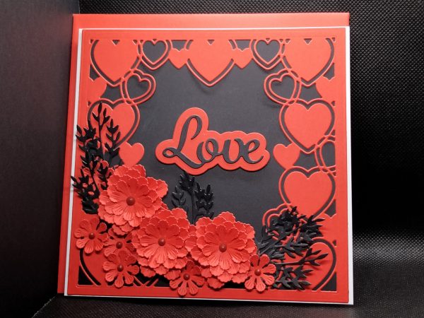 Valentine / Anniversary Card (black & red)