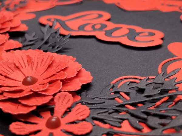Valentine / Anniversary Card (black & red) - Image 4