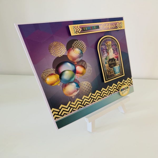 Handmade "Time to celebrate" Birthday or Fathers Day Greeting Card - Image 2