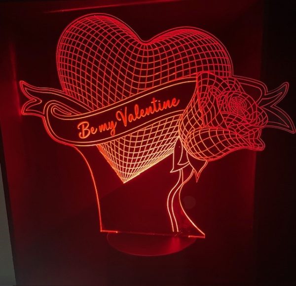 Valentine Acrylic LED light