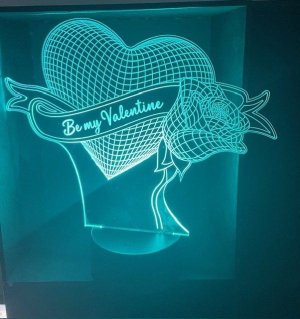Valentine Acrylic LED light - Image 4